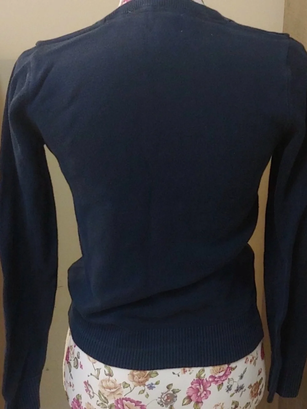 Old Navy Dark Navy V-Neck Long Sleeve Tee